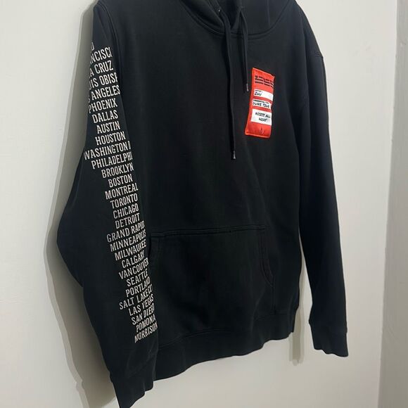 ZHU Merch Mens‎ Black Dune Tour 2018 Access All Areas Pullover Hoodie Size Small - Picture 2 of 7